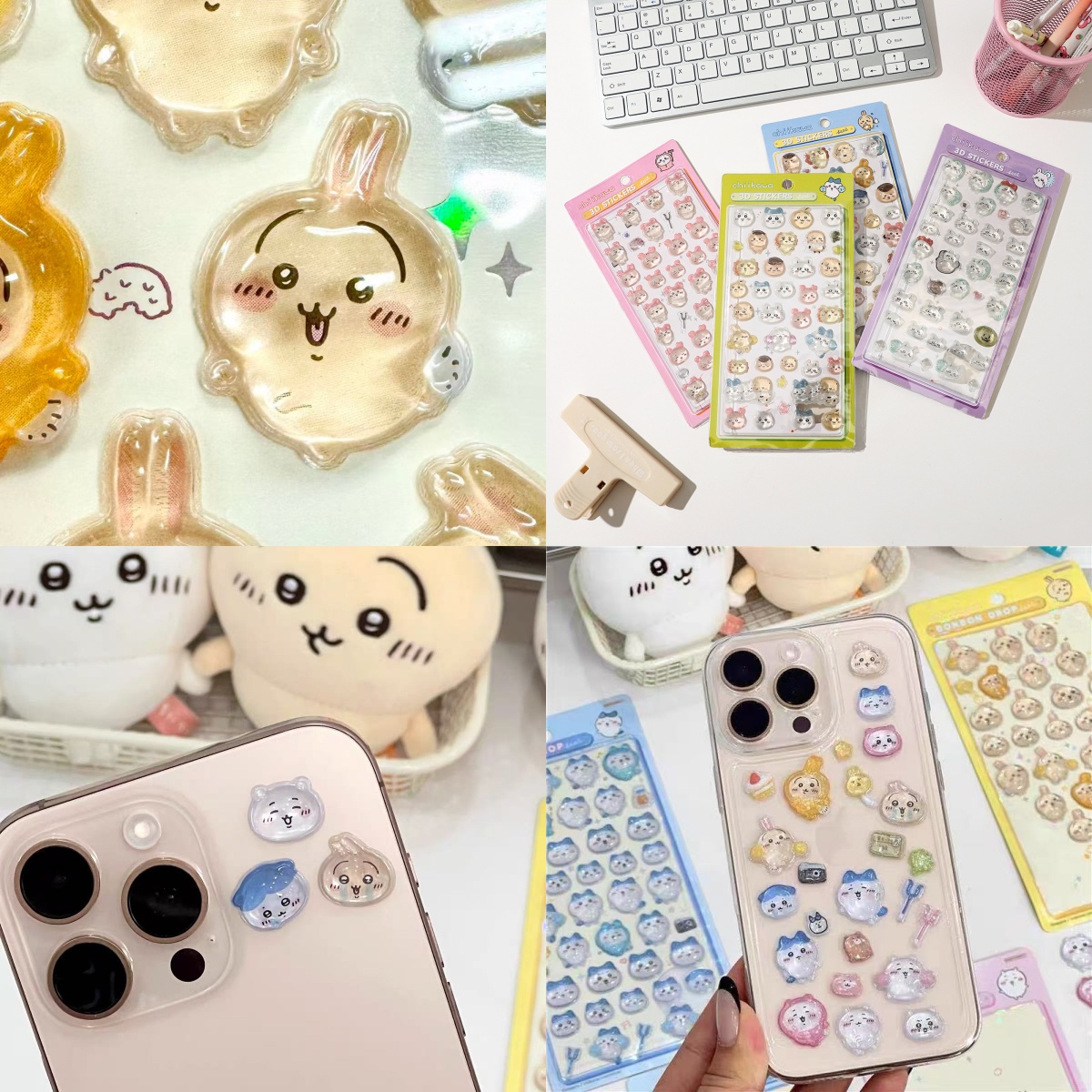 Phone Accessories Aesthetic - 3D Relief Sticker Chiikawa Aesthetic Stickers