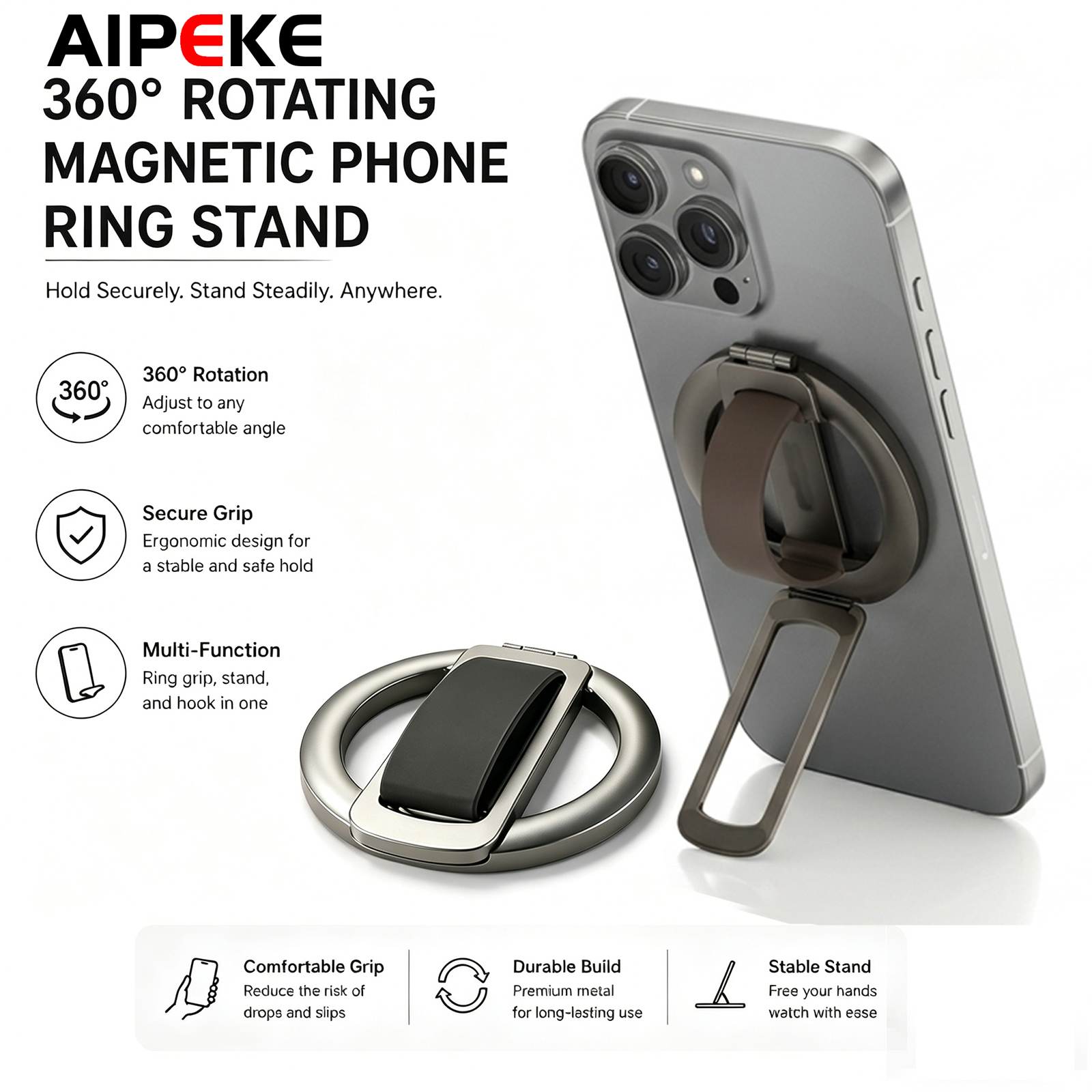 Universal Magnetic Folding Pho - Phone Accessories And Gadgets 评论和价格