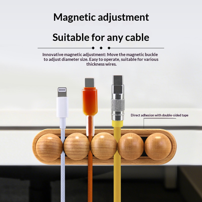 Solid Wood Magnetic Cable Orga - Cable Organizer Magnetic 评论和价格