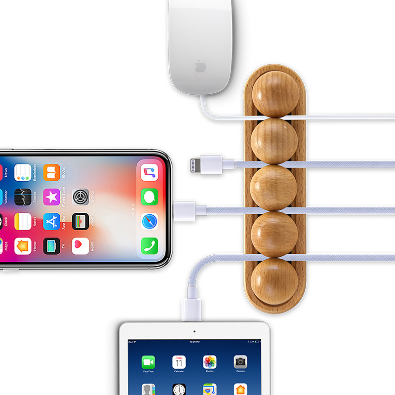 Solid Wood Magnetic Cable Orga - Cable Organizer Magnetic 评论和价格