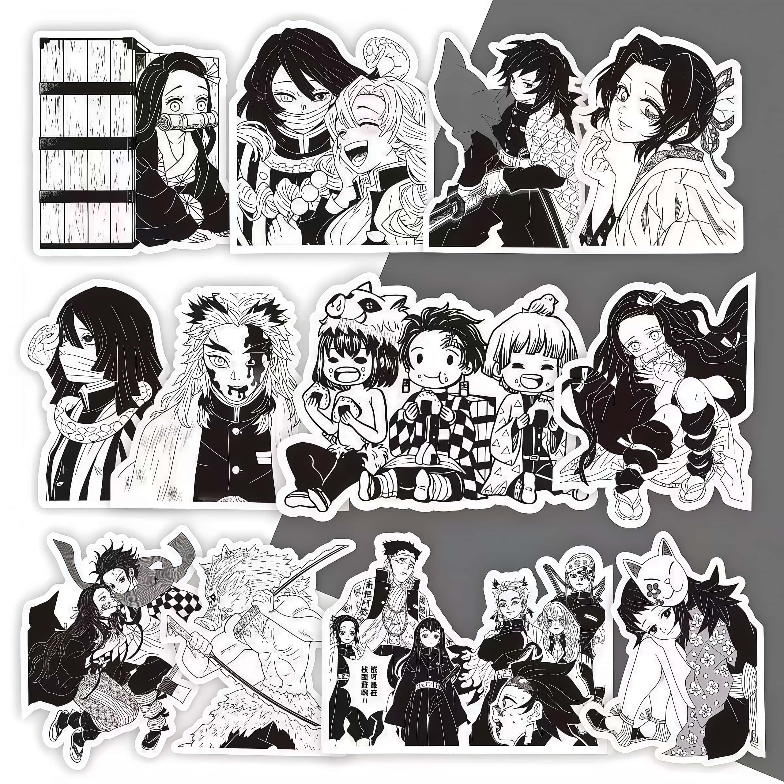70Pcs Demon Slayer Black & Whi - Phone Accessories Demon Slayer 评论和价格