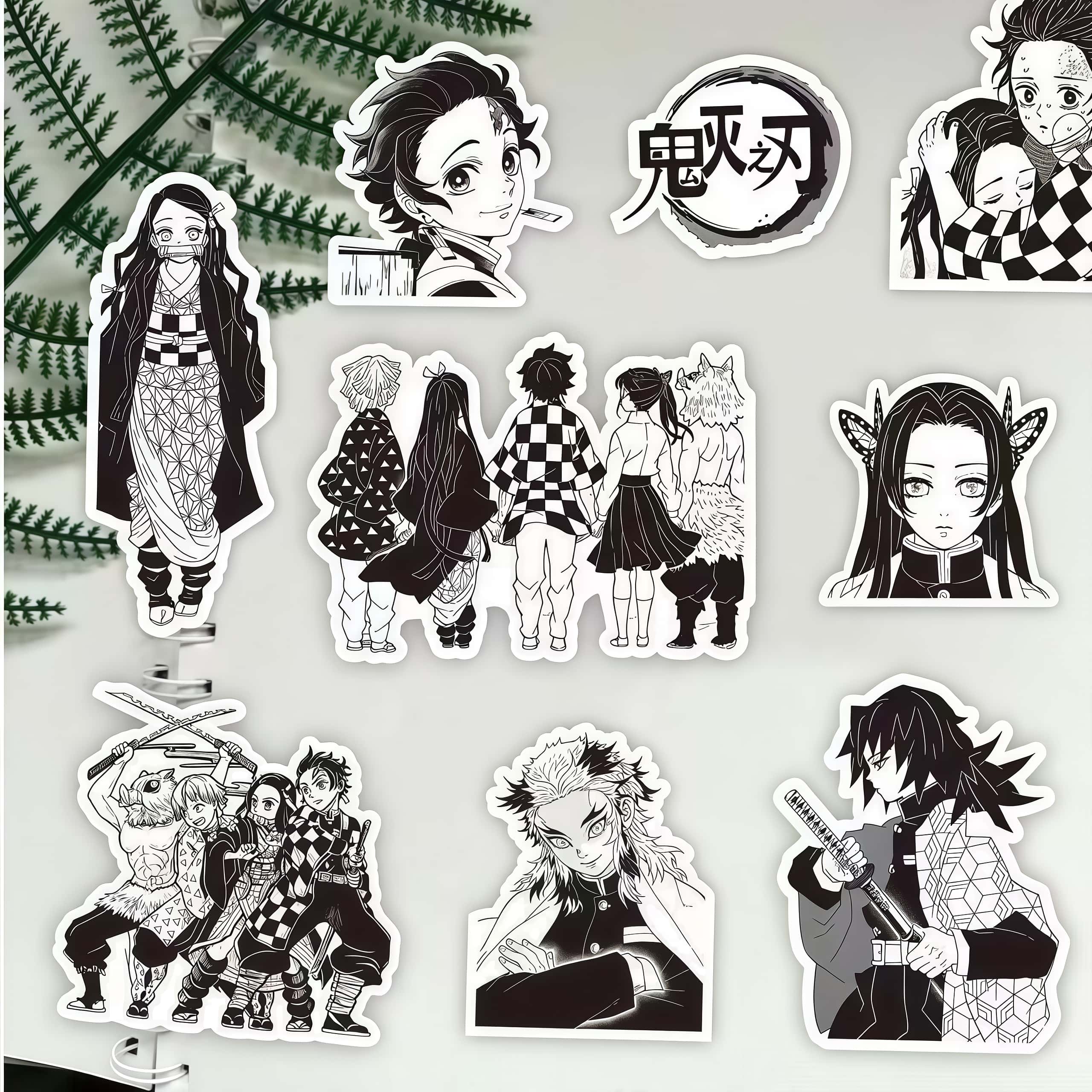 70Pcs Demon Slayer Black & Whi - Phone Accessories Demon Slayer 评论和价格