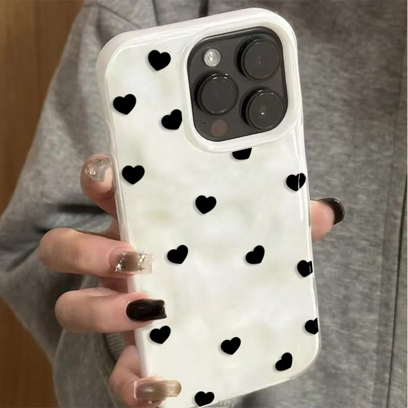 Aesthetic Cute Black Heart Sho - Phone Accessories Aesthetic 评论和价格