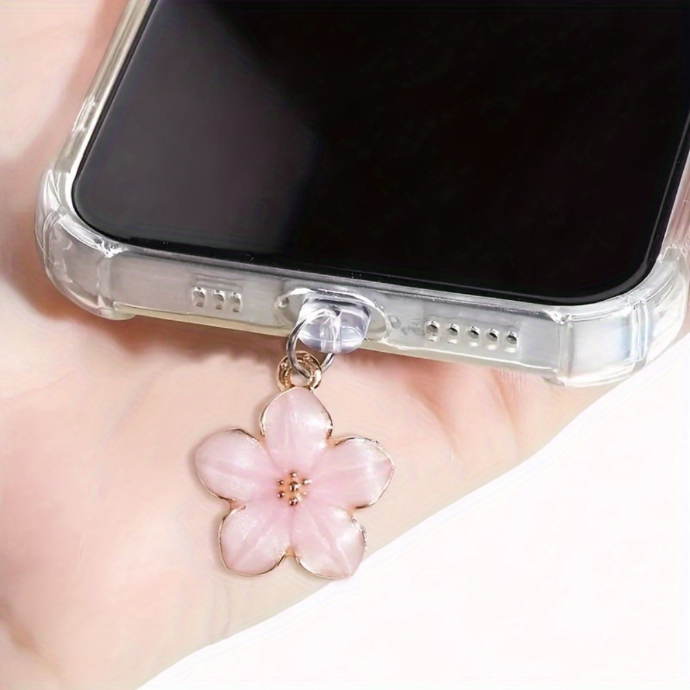 Pink Sakura Phone Dust Plug Ch - Phone Accessories Aesthetic 评论和价格