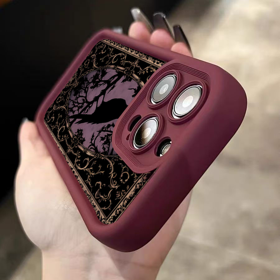 Aesthetic Black Crow Pattern W - Phone Accessories Aesthetic 评论和价格