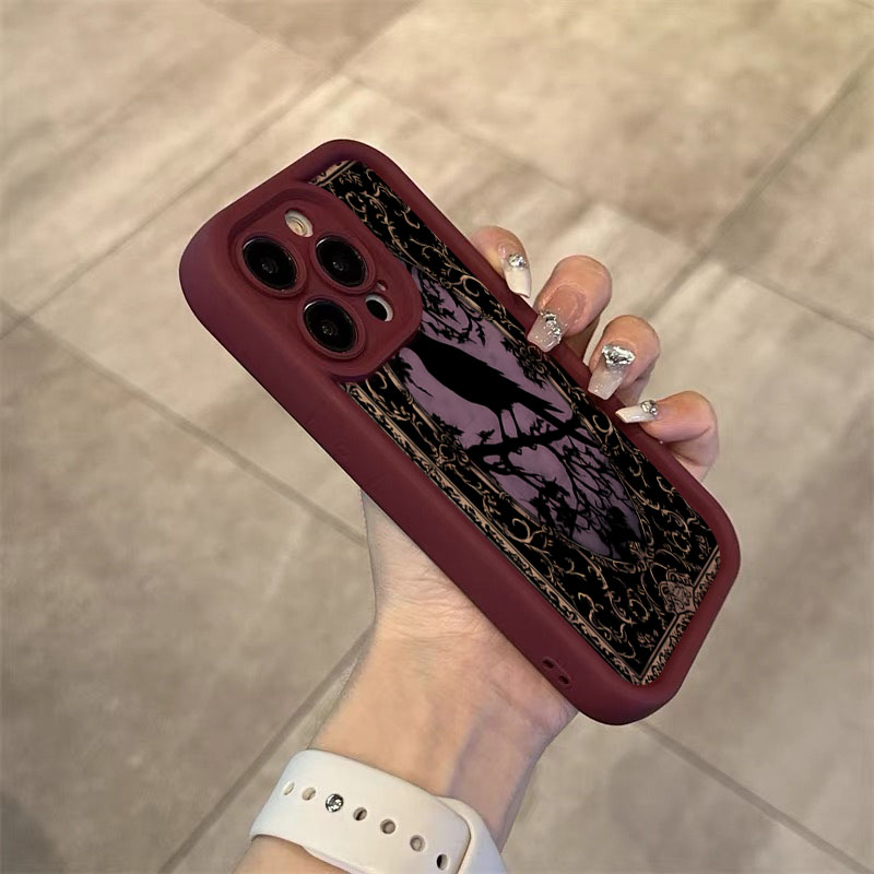 Aesthetic Black Crow Pattern W - Phone Accessories Aesthetic 评论和价格
