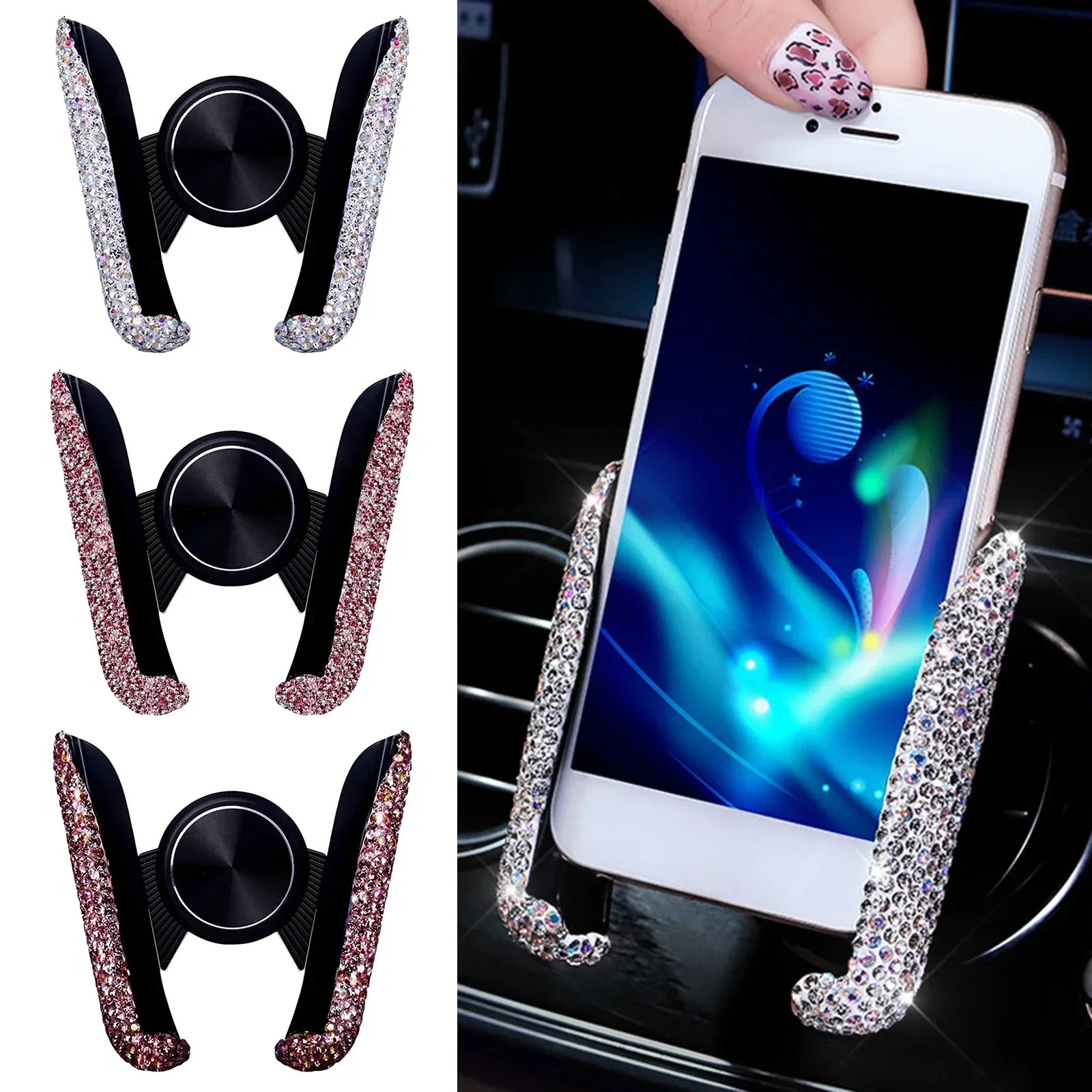 NEW Car Phone Holder Diamond C - Phone Accessories Android 评论和价格