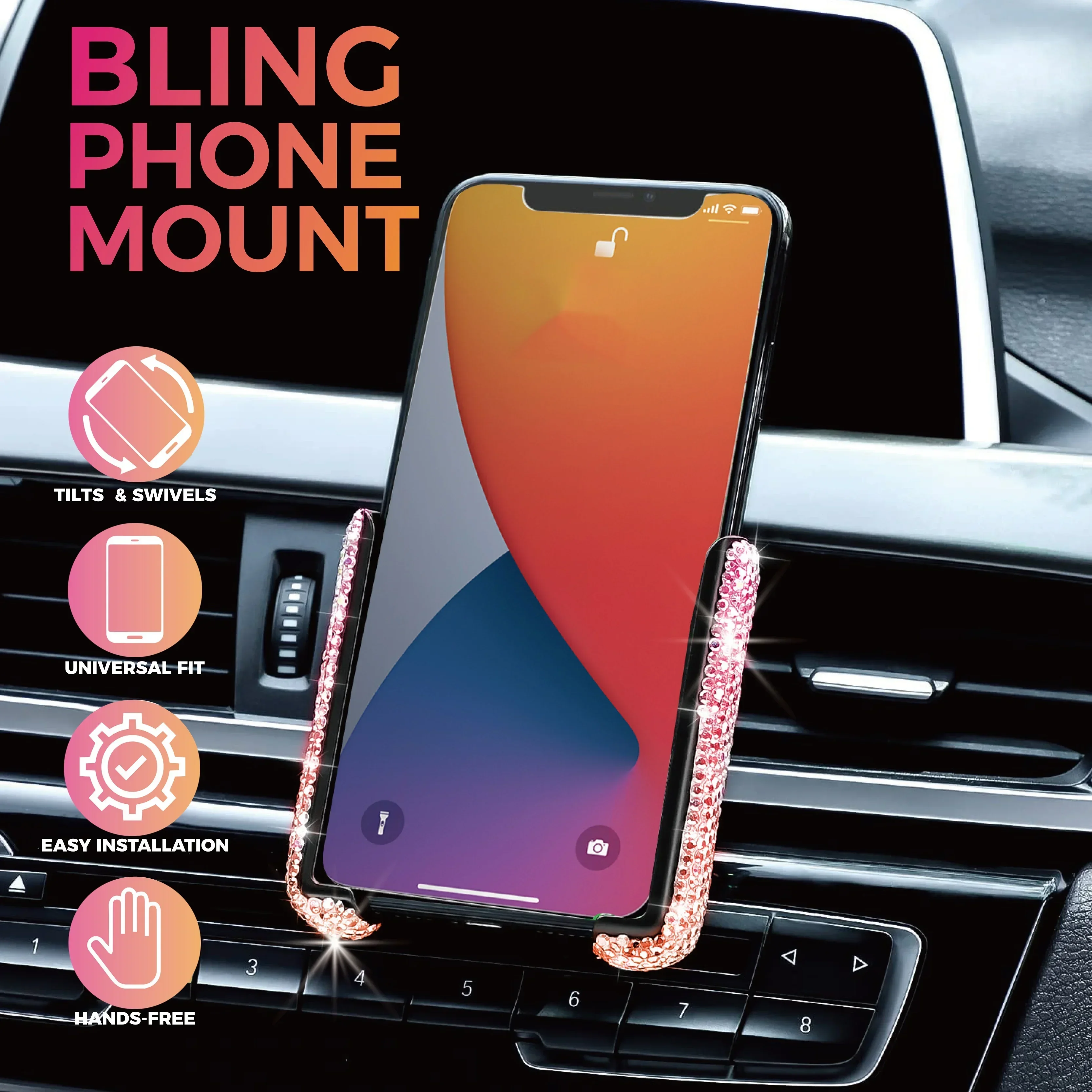 NEW Car Phone Holder Diamond C - Phone Accessories Android 评论和价格