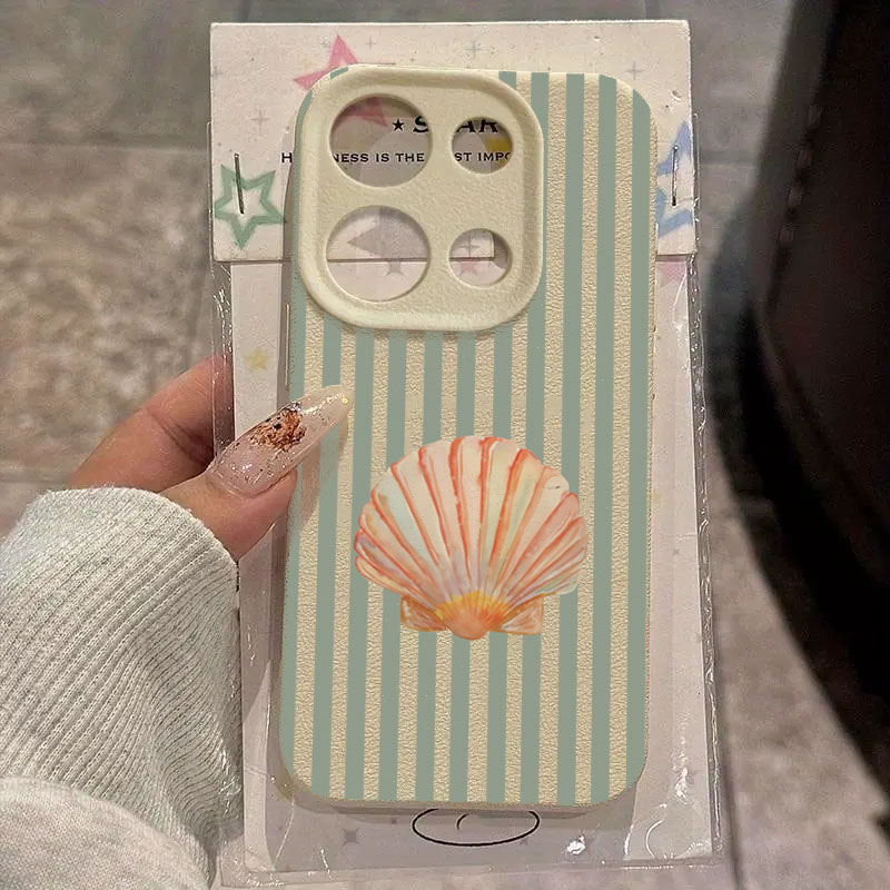 Fresh Shell Stripes Design Pho - Xiaomi Phone Accessories 评论和价格