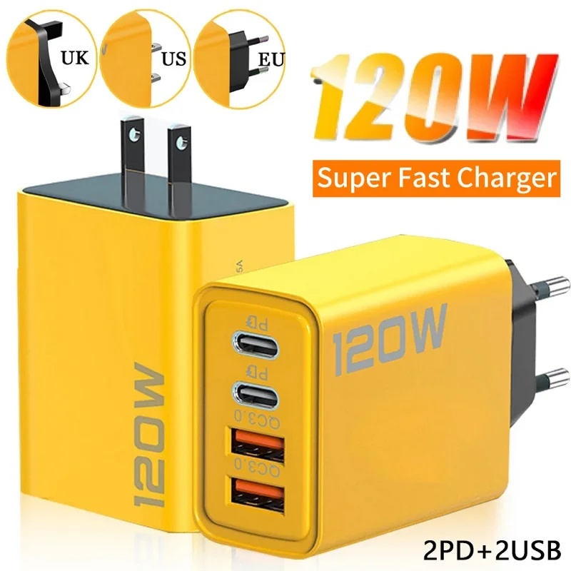 120W USB C PD Charger 4 Ports  - Phone Accessories Uk 评论和价格