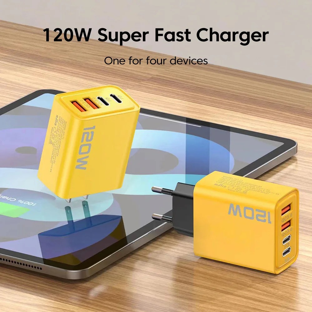 120W USB C PD Charger 4 Ports  - Phone Accessories Uk 评论和价格