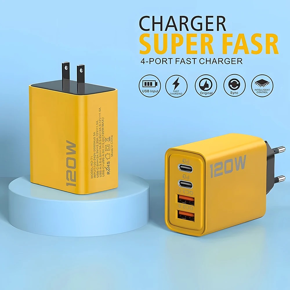 120W USB C PD Charger 4 Ports  - Phone Accessories Uk 评论和价格