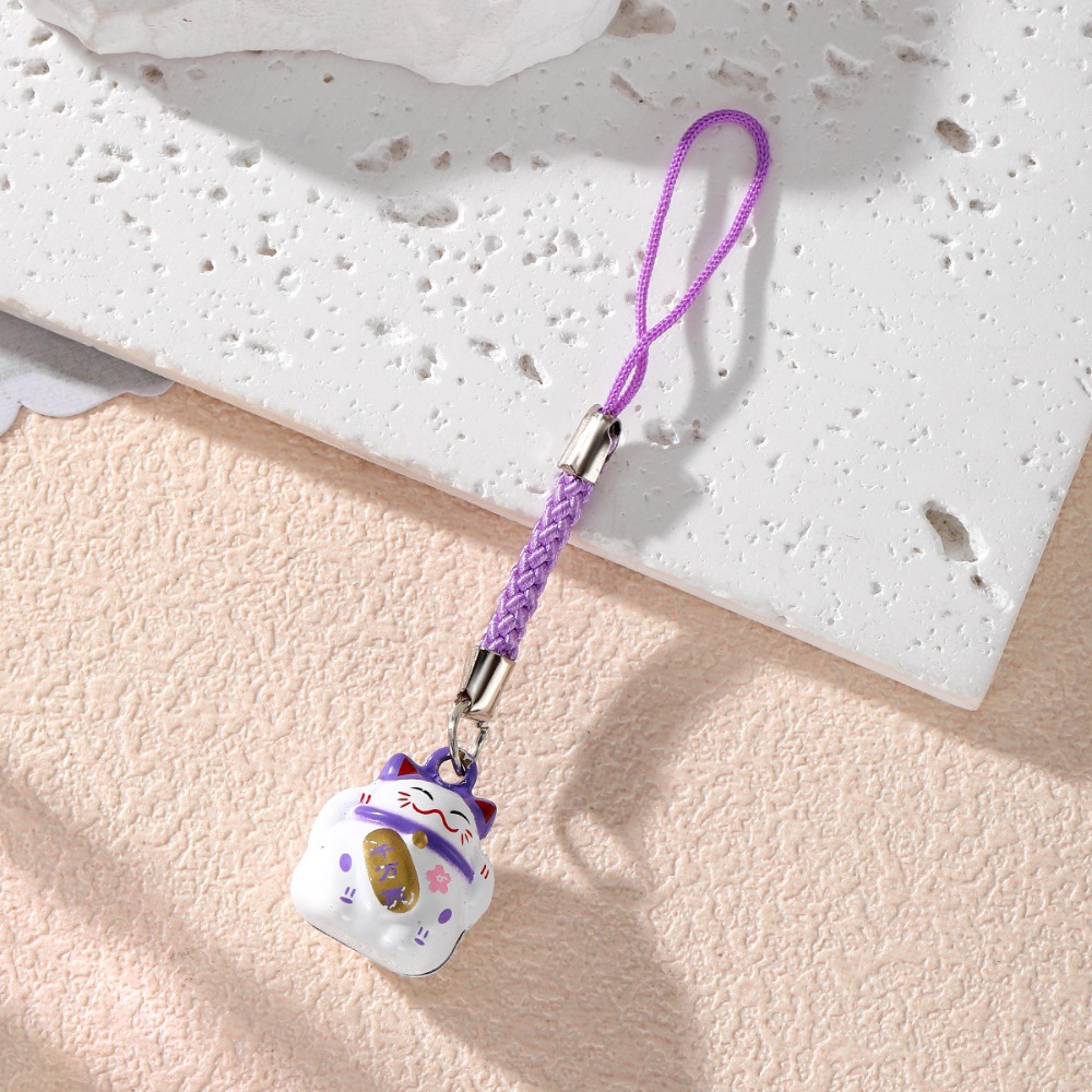 Cartoon Lucky Cat Bell Pendant - Phone Accessories Meaning 评论和价格