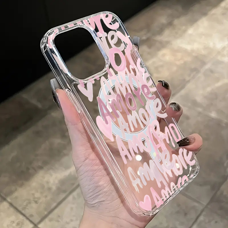 Amore-Love Romantic Pink Lette - Magnetic Phone Case 评论和价格