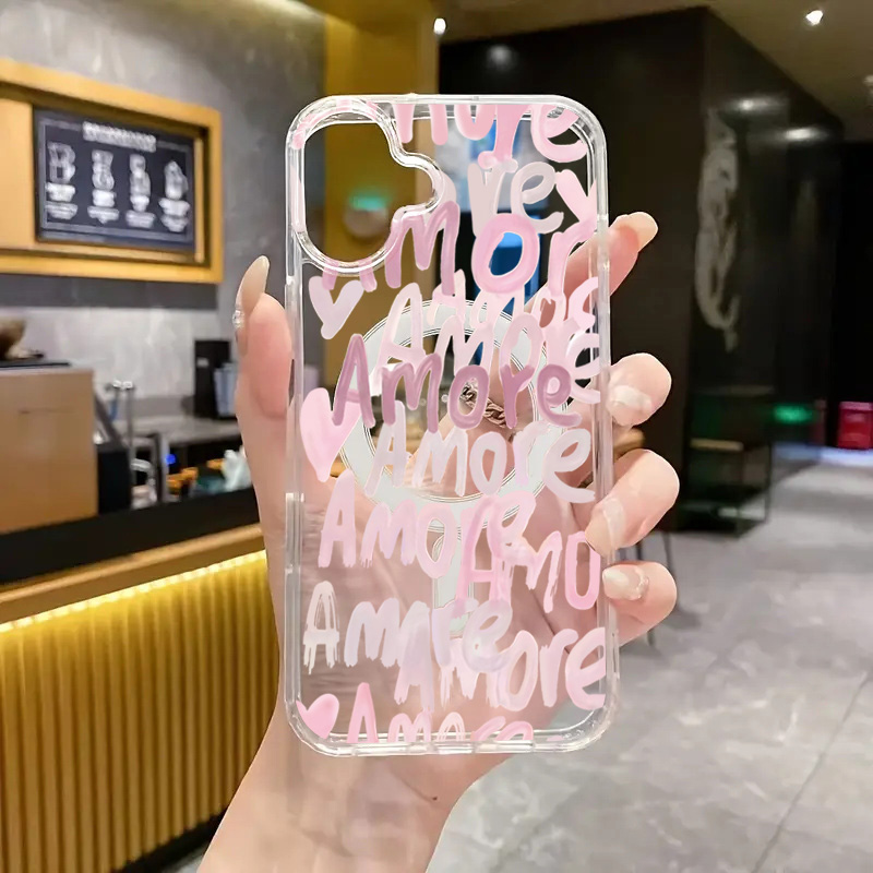 Amore-Love Romantic Pink Lette - Magnetic Phone Case 评论和价格