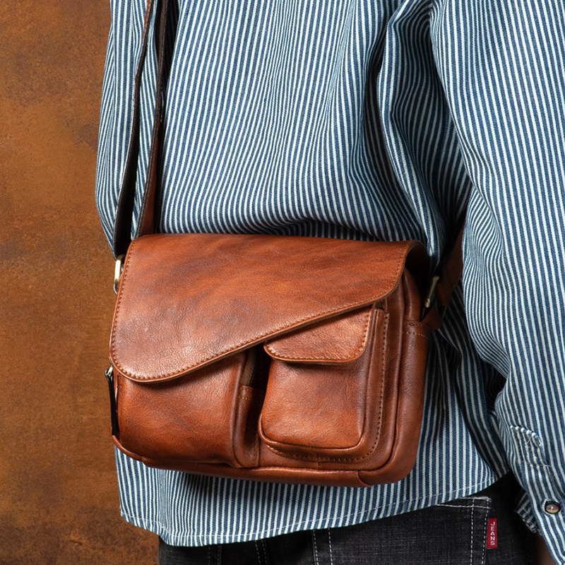 Men's Stylish Leather Shoulder - Phone Accessories In China 评论和价格