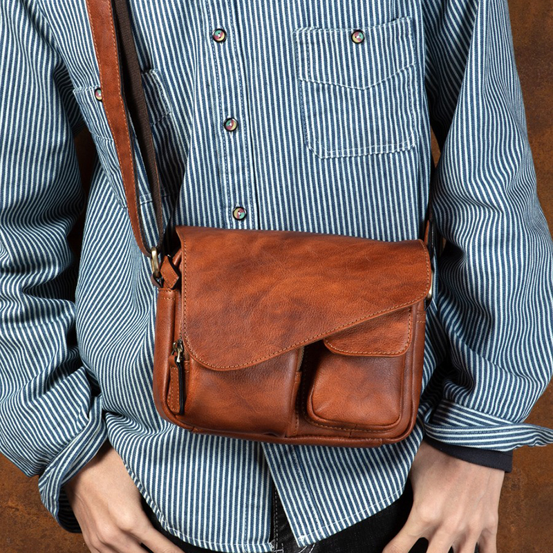 Men's Stylish Leather Shoulder - Phone Accessories In China 评论和价格
