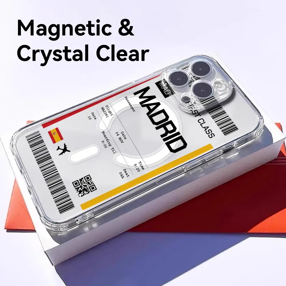 Travel Plane Ticket Spain Phon - Magnetic Phone Case 评论和价格