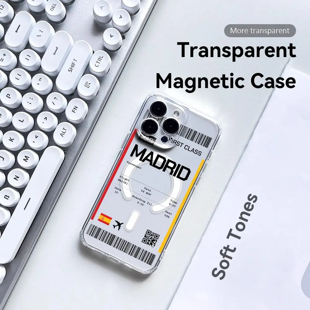 Travel Plane Ticket Spain Phon - Magnetic Phone Case 评论和价格