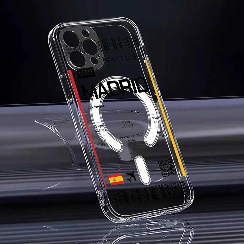 Travel Plane Ticket Spain Phon - Magnetic Phone Case 评论和价格