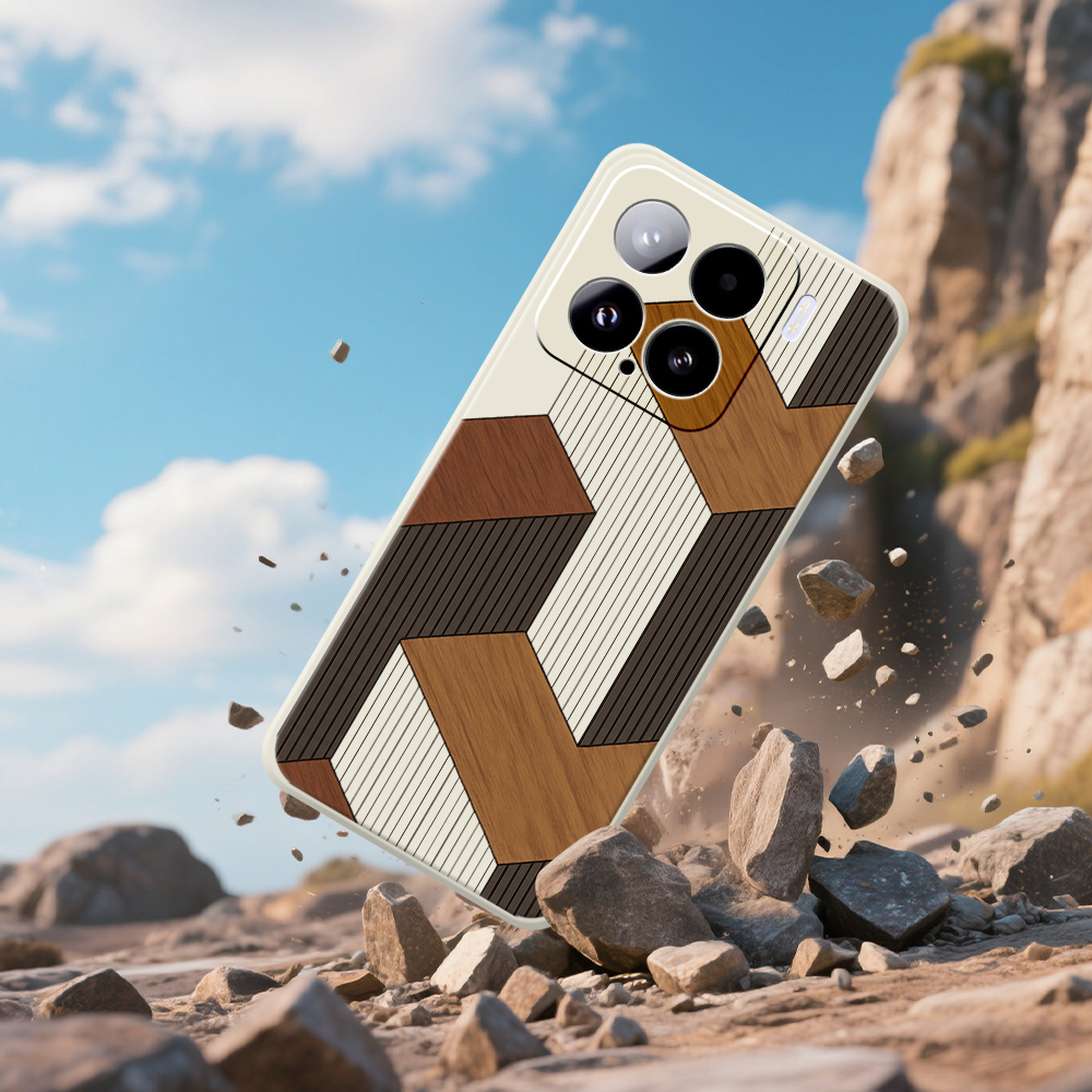Geometric Style Wooden Phone C - Xiaomi Phone Accessories 评论和价格