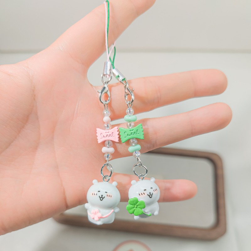 Cute Beaded Phone Strap Pink G - Phone Accessories Aesthetic 评论和价格
