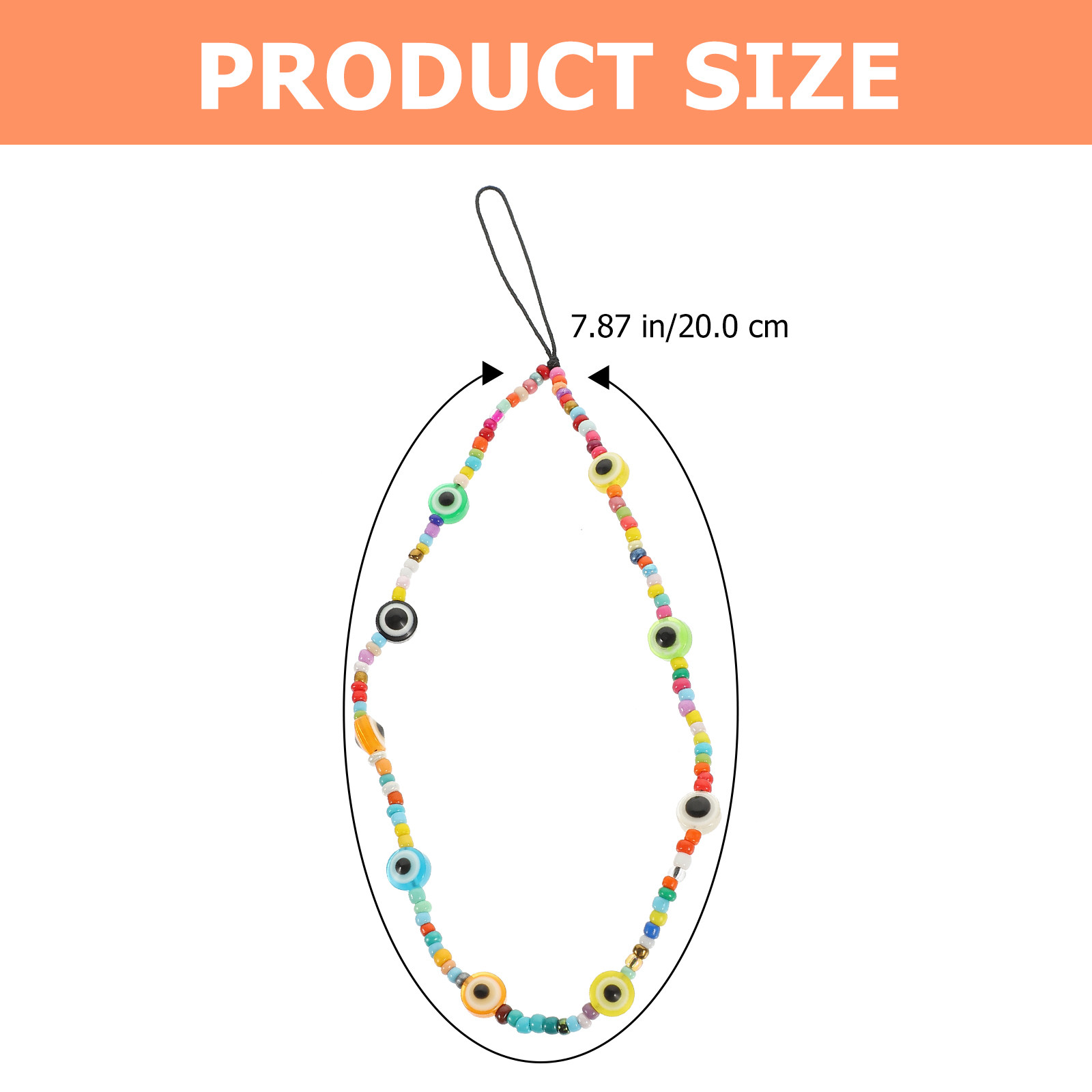Beaded Phone Chain Evil Eye Bo - Phone Accessories Aesthetic 评论和价格