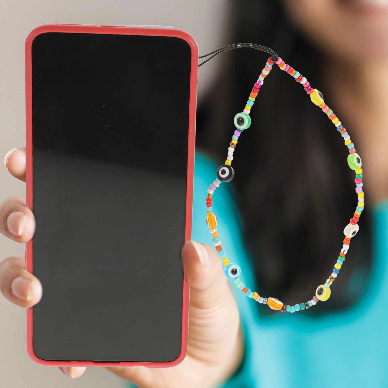 Beaded Phone Chain Evil Eye Bo - Phone Accessories Aesthetic 评论和价格
