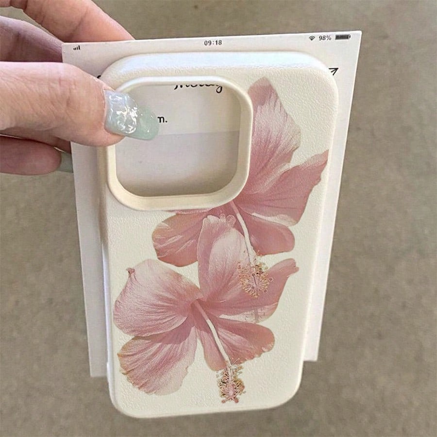 Pink Hibiscus Elegant High Aes - Phone Accessories Aesthetic 评论和价格